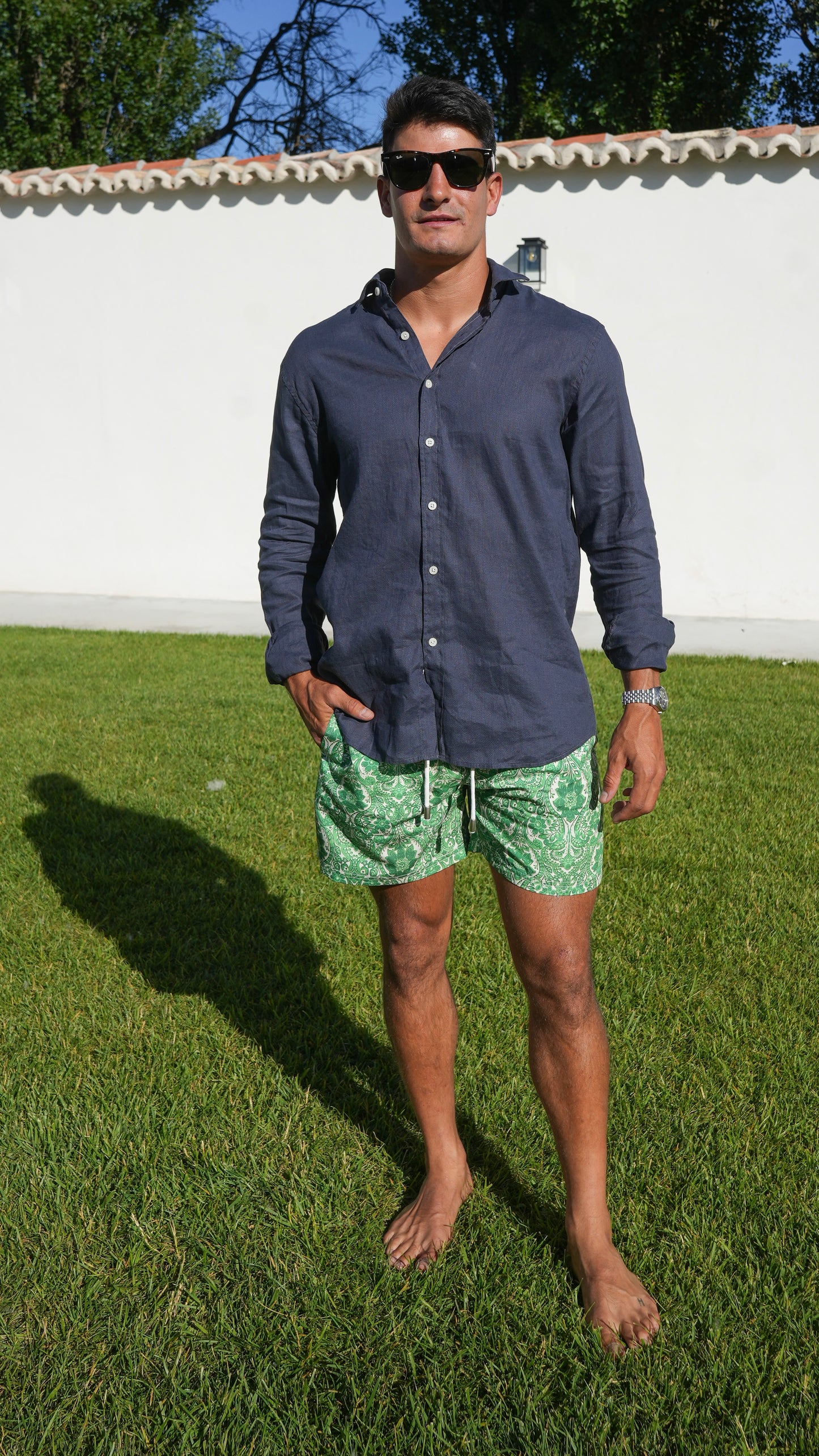 Camisa Lino Marino