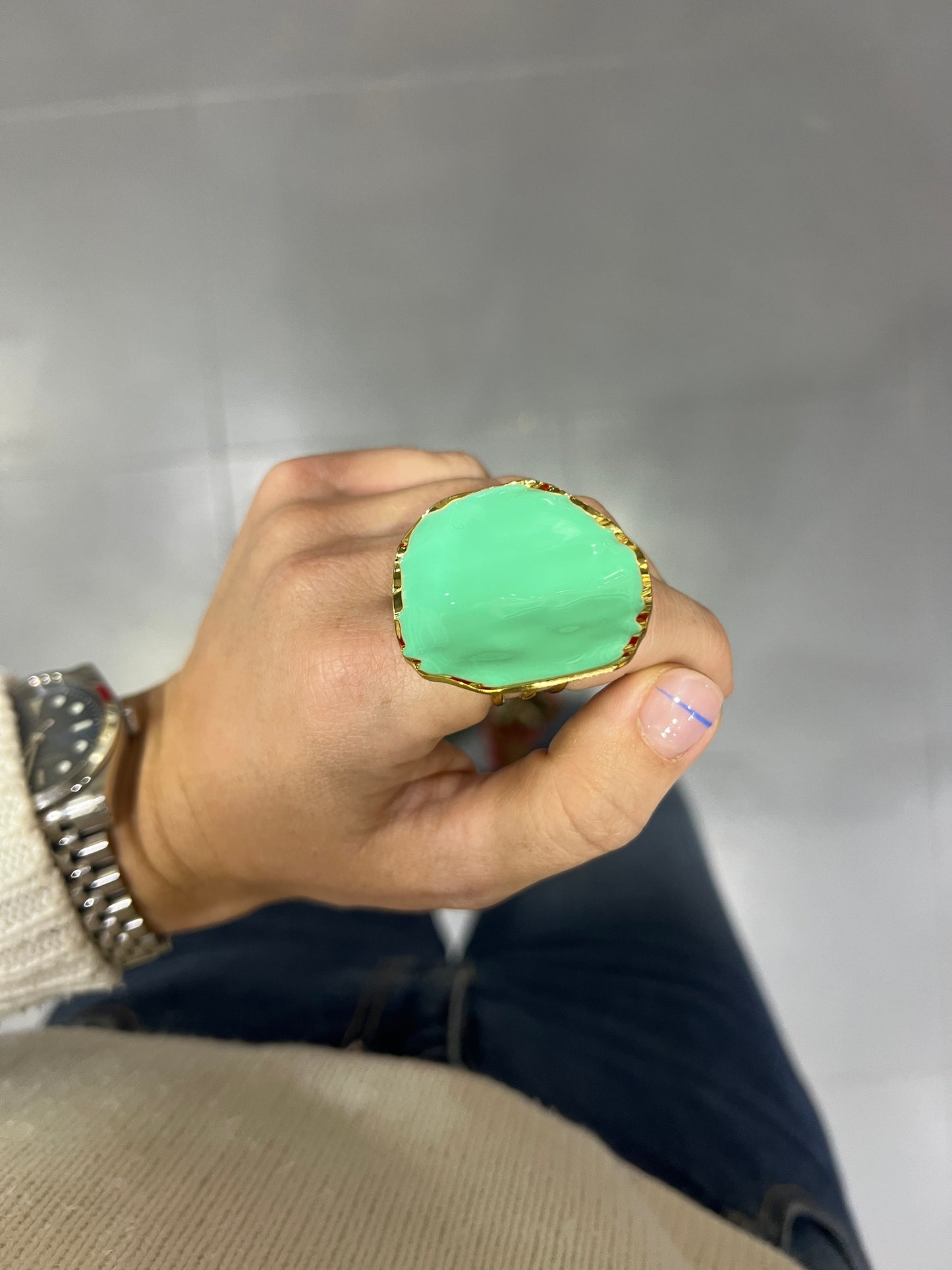 Anillo maxi Turquesa