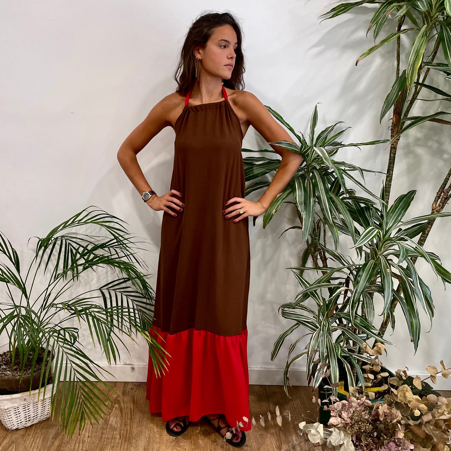 Vestido cuello Halter