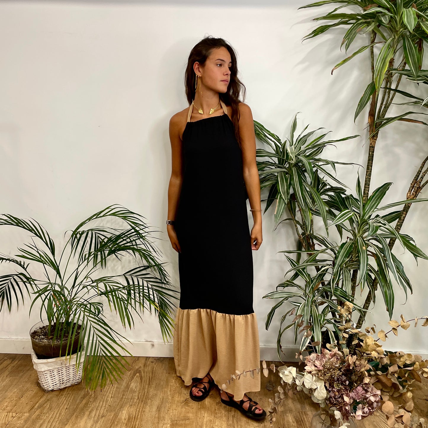 Vestido cuello Halter