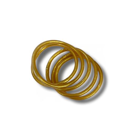 5 Pulseras pan de oro