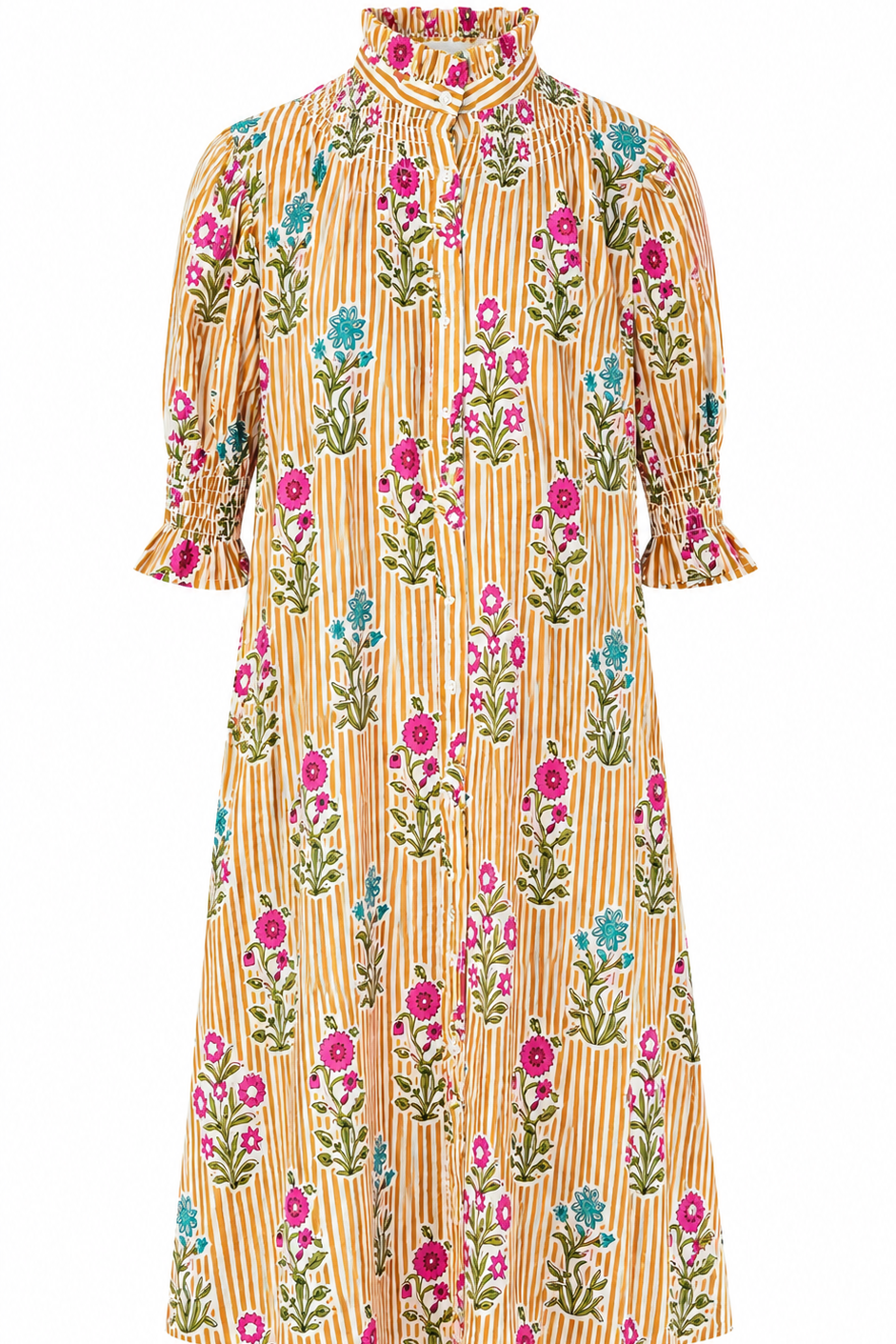 Vestido René mostaza