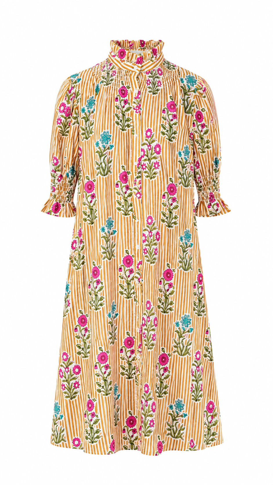 Vestido René mostaza