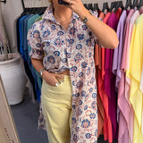 Vestido René Blanco Flores