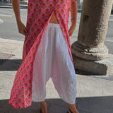 Vestido faro rosa y naranja