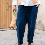 Pantalón pana azul
