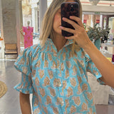 Blusa René turquesa