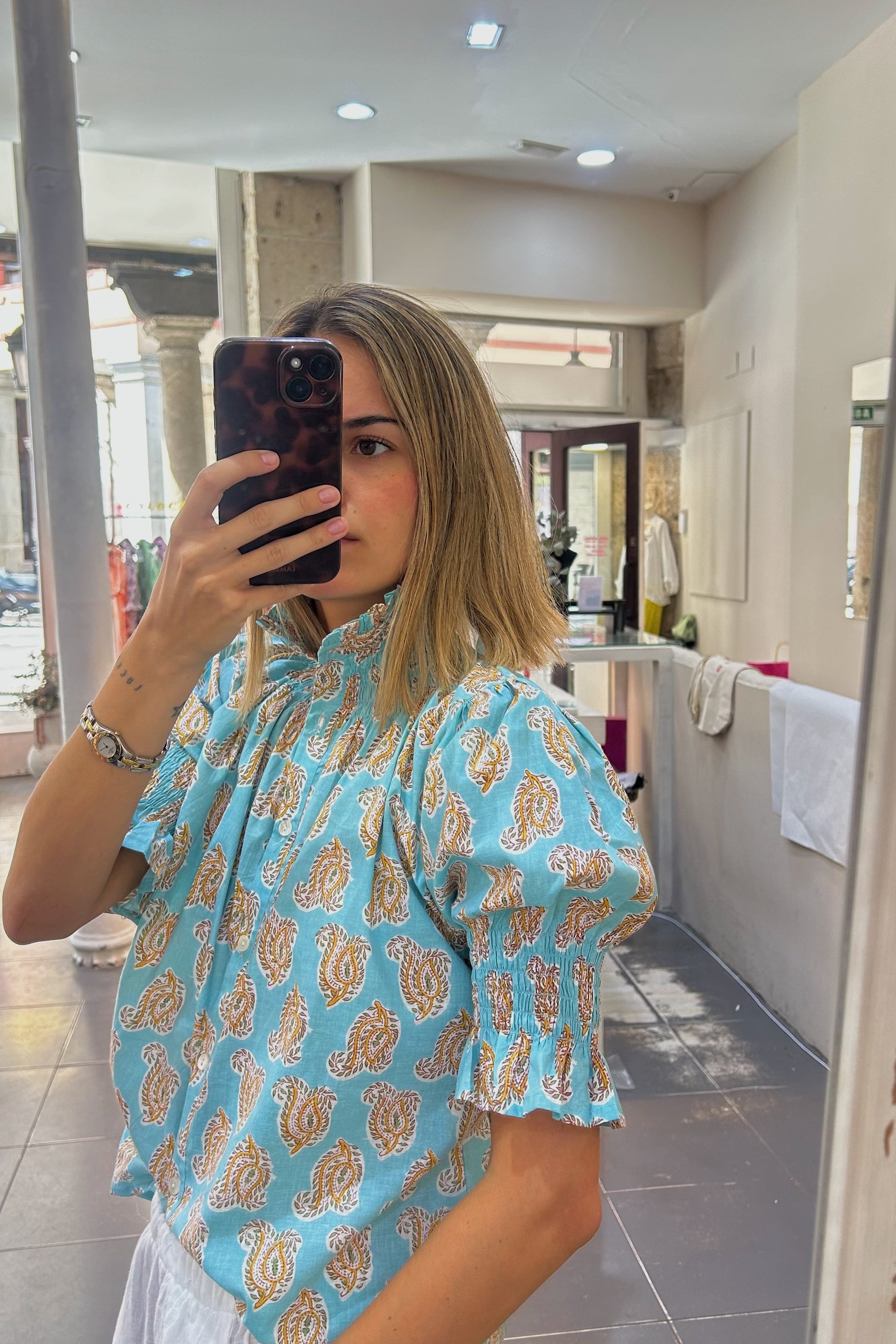 Blusa René turquesa