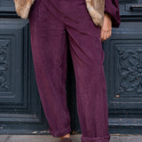 Pantalón pana berenjena