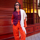 Pantalón pana naranja