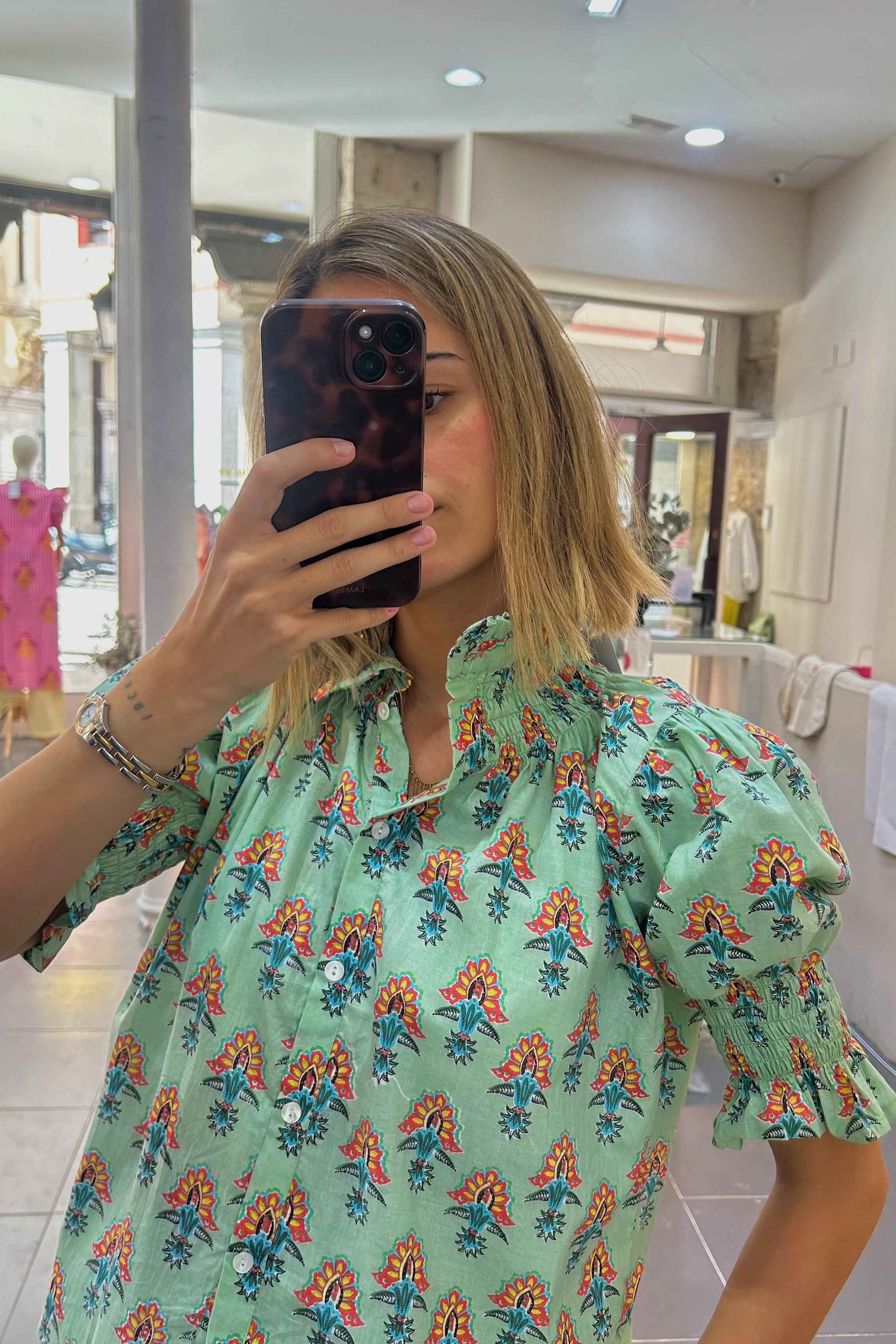 Blusa René agua marina