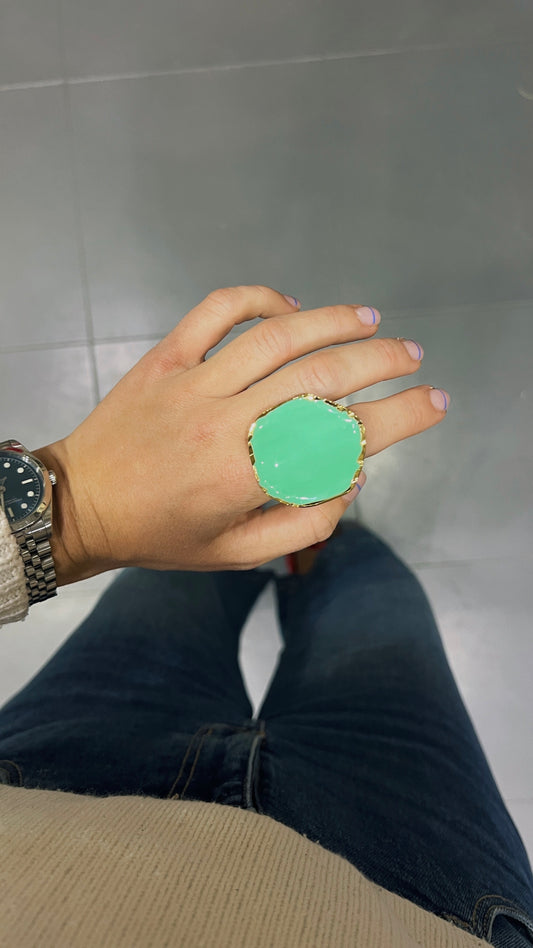 Anillo maxi Turquesa