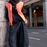 Chaleco japo mohair naranja fluor