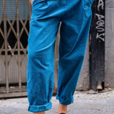 Pantalón pana azul