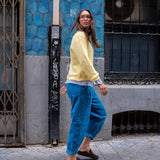 Pantalón pana azul