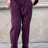 Pantalón pana berenjena