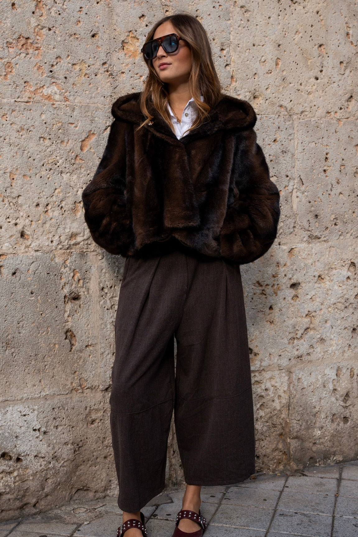 Pantalón Claudia Marrón