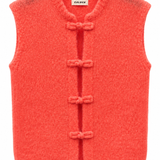 Chaleco japo mohair naranja fluor
