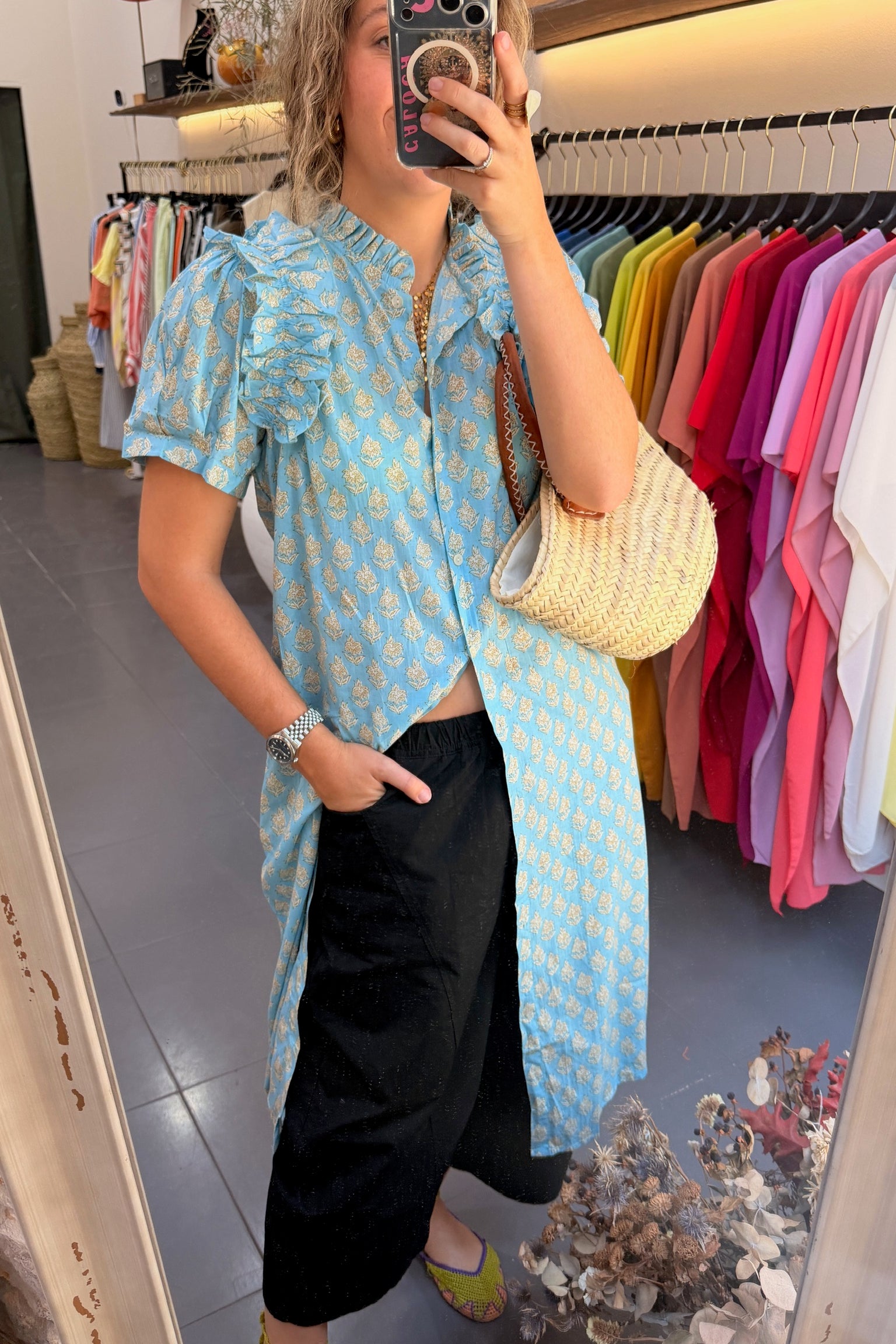 Vestido Lisbon azul bebé