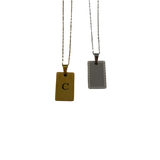 Collar Chapa Rectángulo