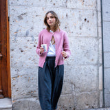 Chaqueta Mohair rosa