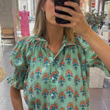 Blusa René agua marina
