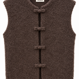 Chaleco japo mohair marron