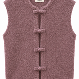 Chaleco japo mohair rosa