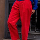 Pantalón pana rojo