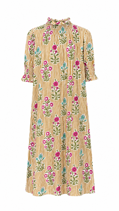Vestido René mostaza