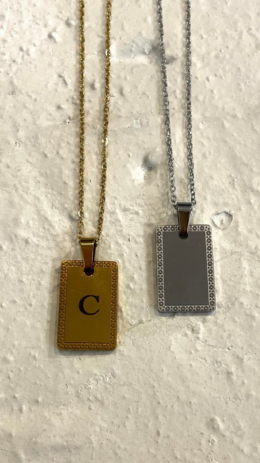 Collar chapa rectángulo