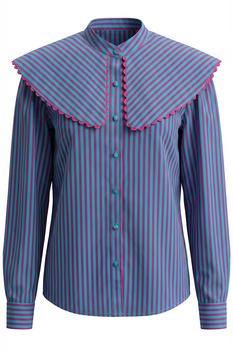 Camisa Cascais Rosa y Azul
