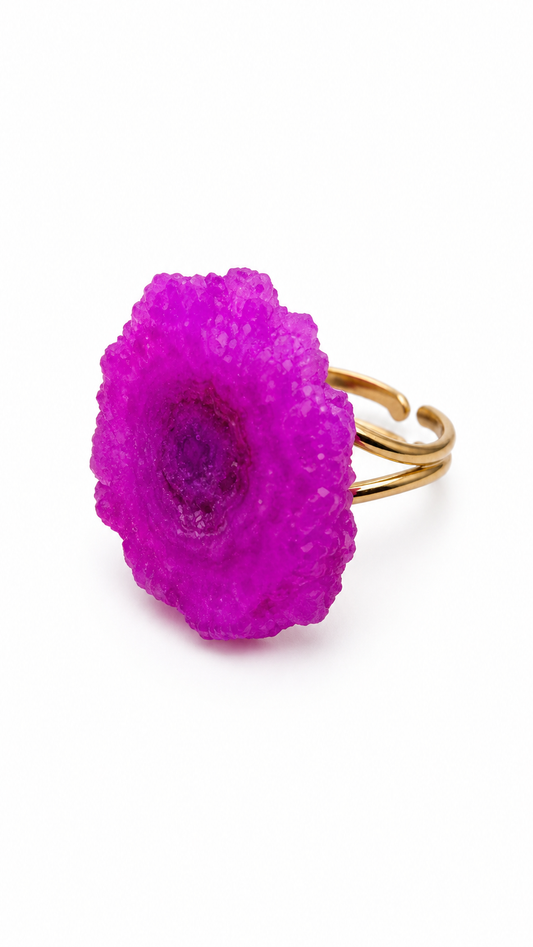 Anillo gema rosa