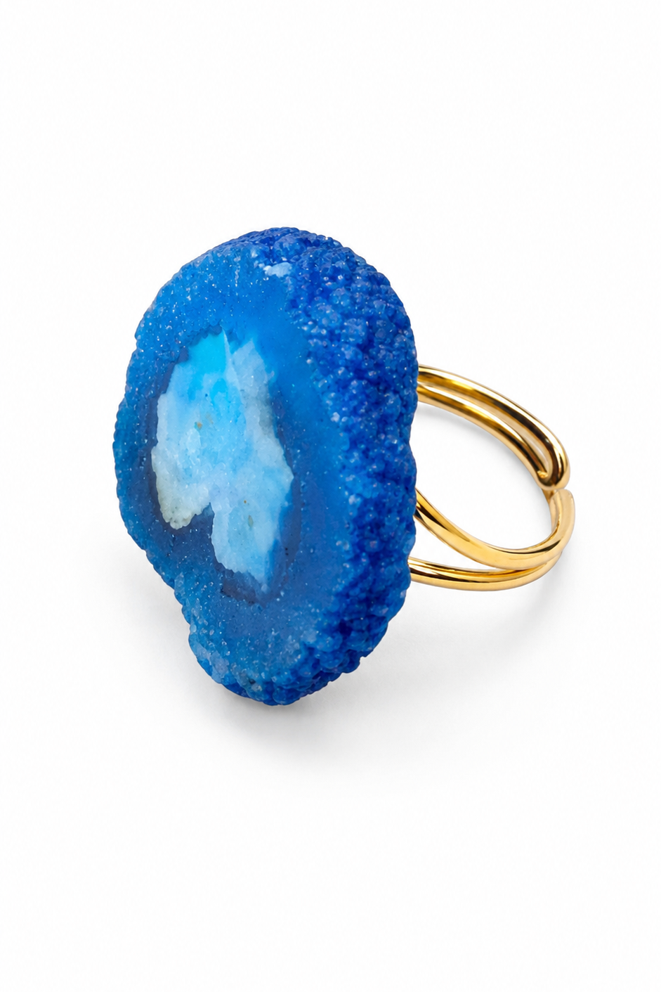Anillo gema azul