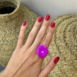 Anillo gema rosa