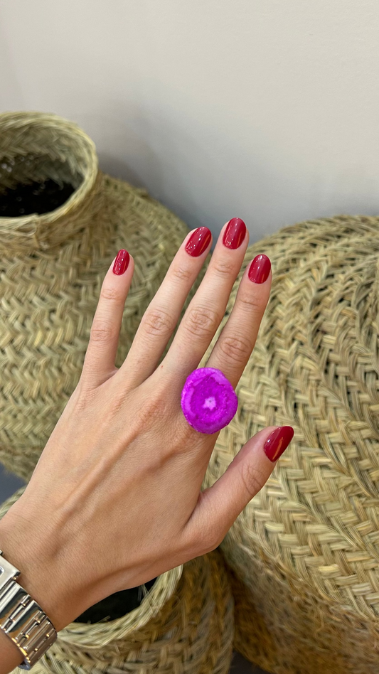 Anillo gema rosa