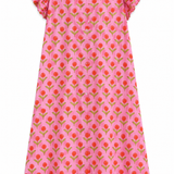 Vestido faro rosa y naranja