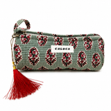 Estuche agua marina y rojo