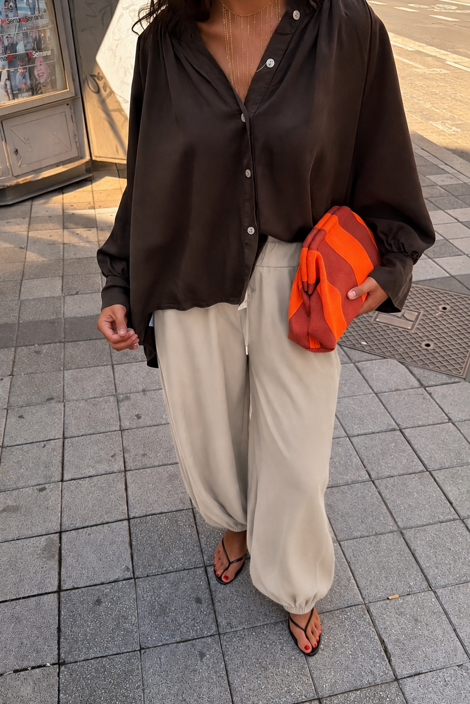Pantalón Raquel crudo