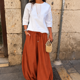 Pantalón Raquel teja