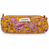 Estuche mostaza & rosa