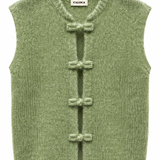 Chaleco japo mohair verde claro