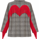 Americana flecos rojo