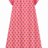 Vestido faro rosa y naranja