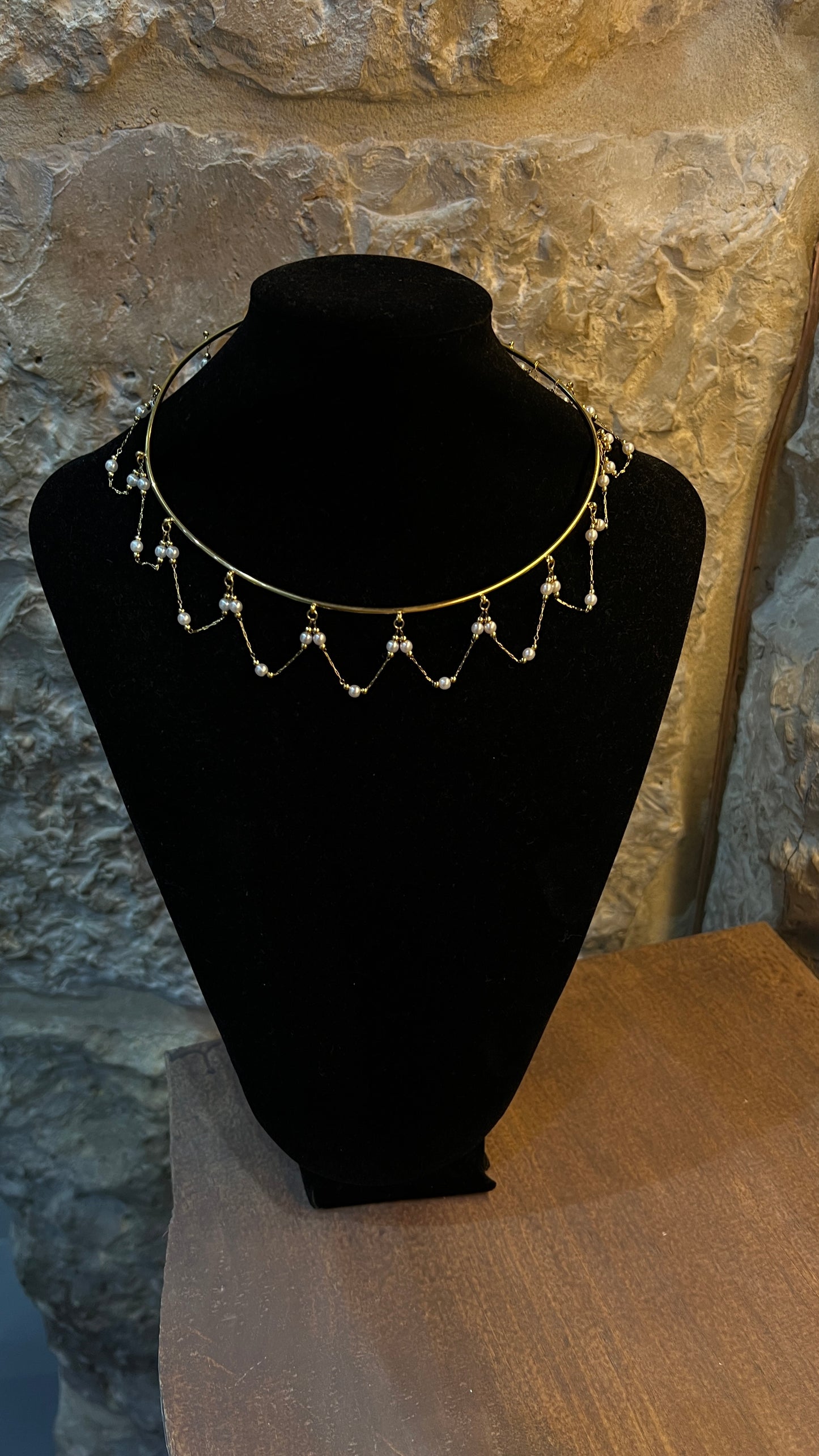 Choker Perlas