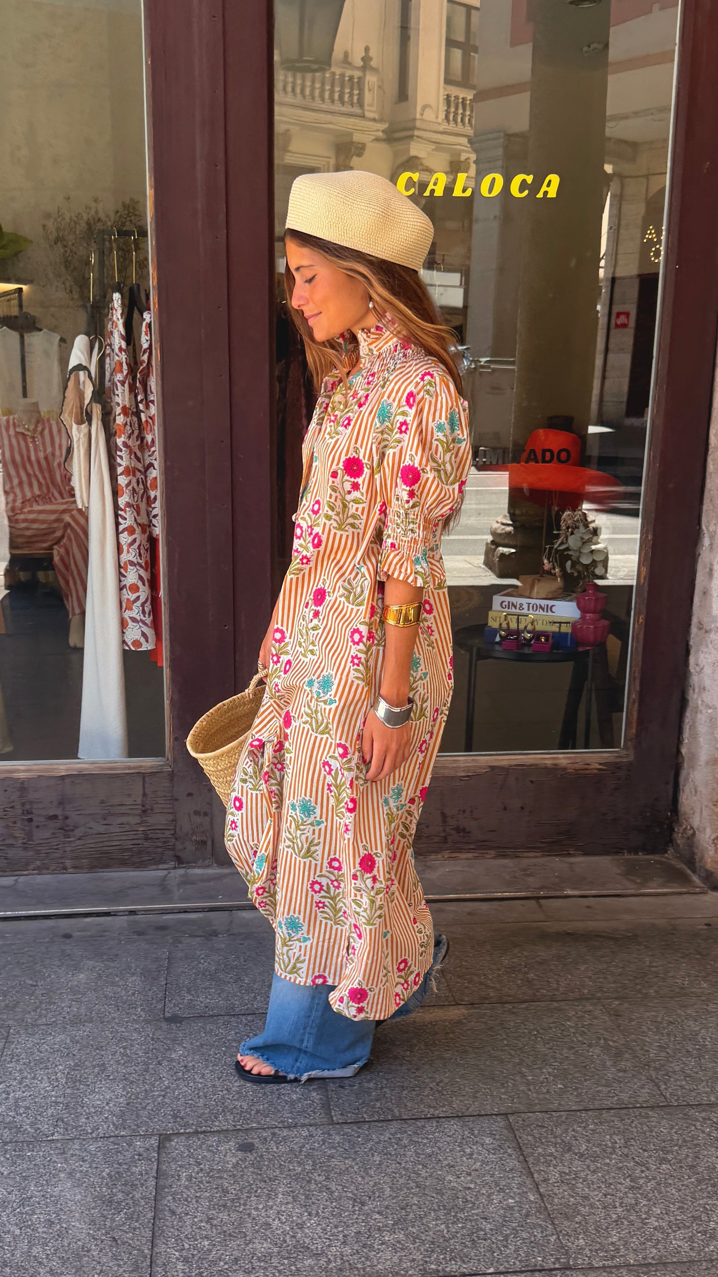Vestido René mostaza