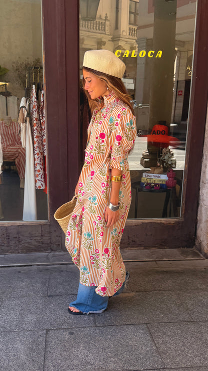 Vestido René mostaza