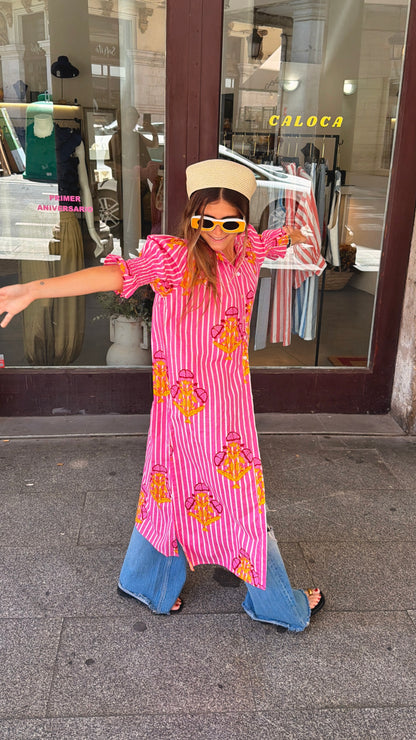 Vestido René rosa