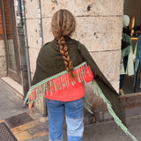 Poncho bicolor Menta