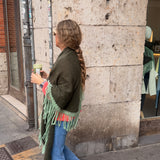 Poncho bicolor Menta